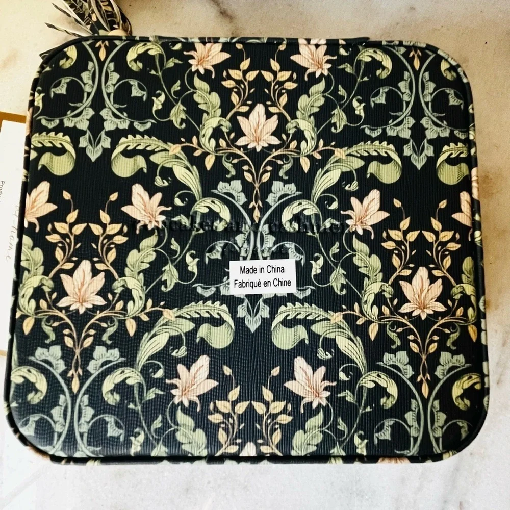 Floral Patterned Jewelry Case travel organizer jewelry box